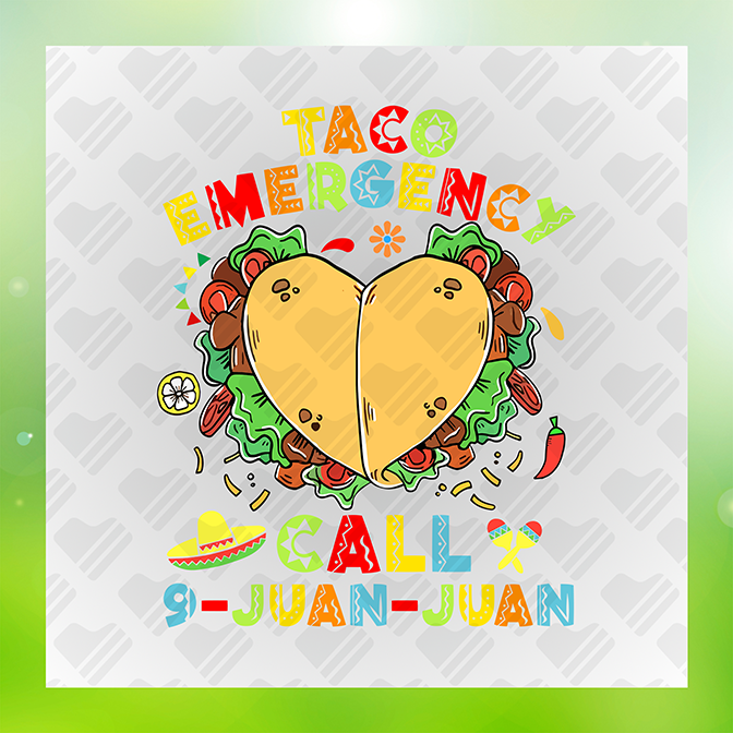 Taco Emergency Call 9-Juan-Juan Sticker