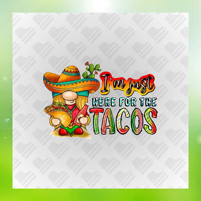 Here for Taco Spanish Hat Sticker