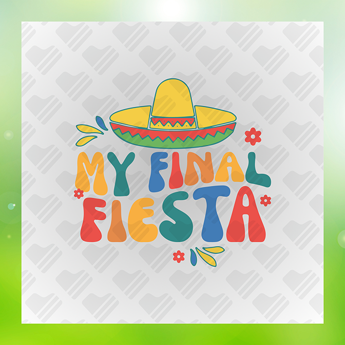 My Final Fiesta Spanish Hat Sticker