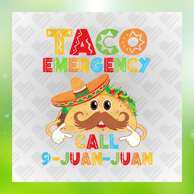 Taco Emergency Call 9-1-Juan Sticker