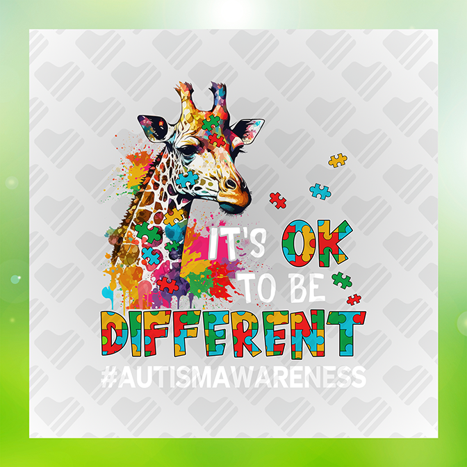 Autism Awareness Giraffe Sticker