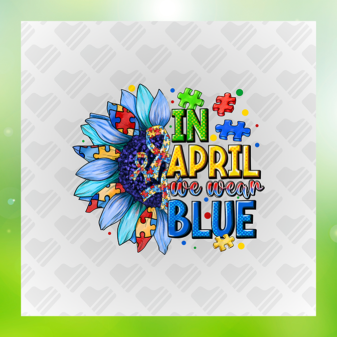 In April We Wear Blue Sticker