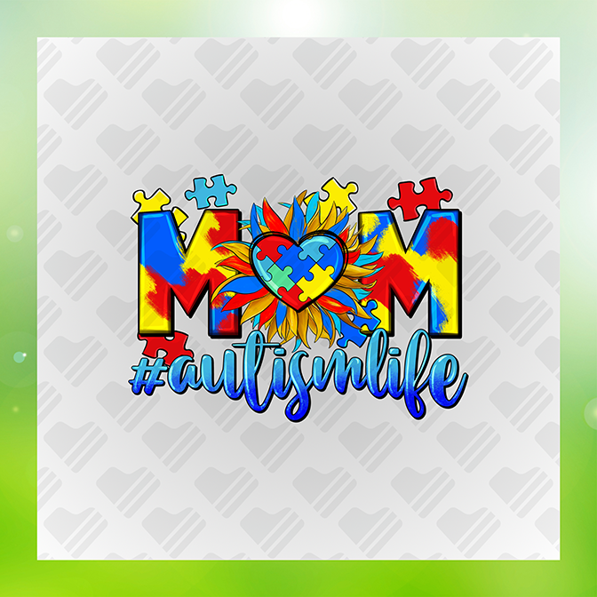 Mom Autism Life Sticker