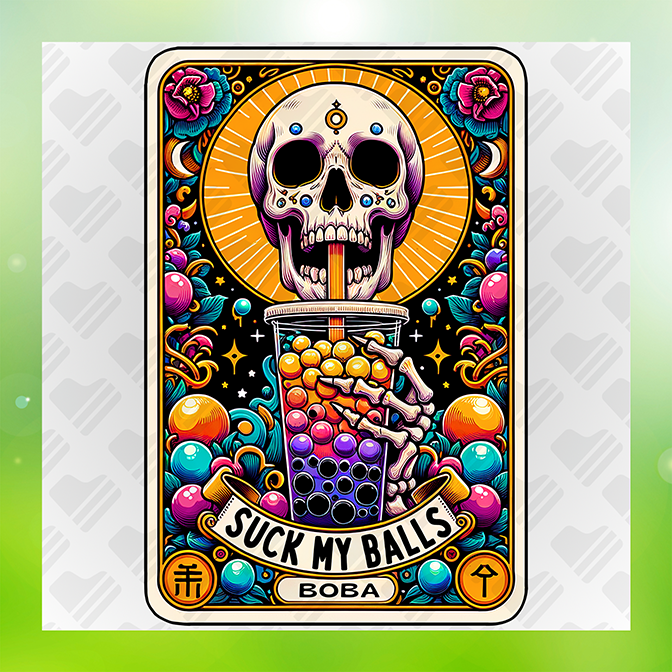 Suck My Balls Boba Sticker