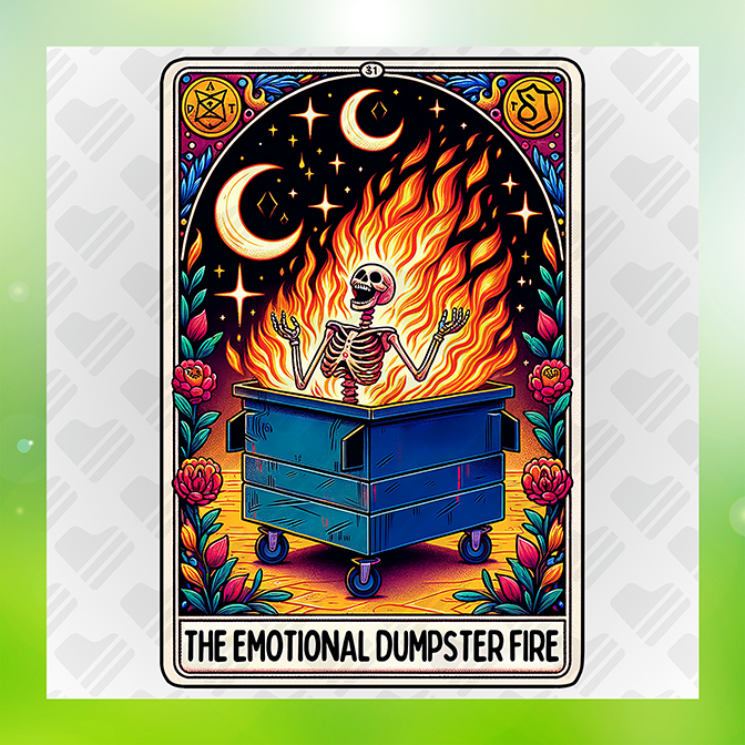 The Emotional Dumpster Fire Ver.2 Sticker