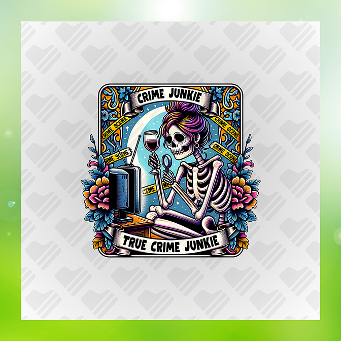 True Crime Junkie Sticker