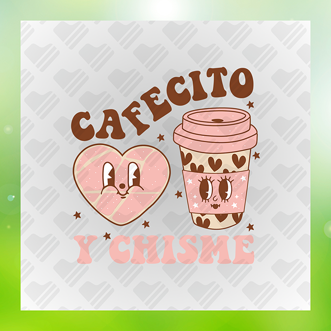 Cafecito Y Chisme Coffee Cup Sticker