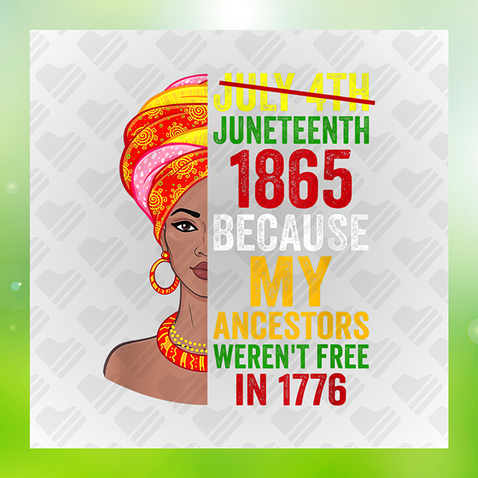 July 4th Juneteenth 1865 Ver.2 Sticker