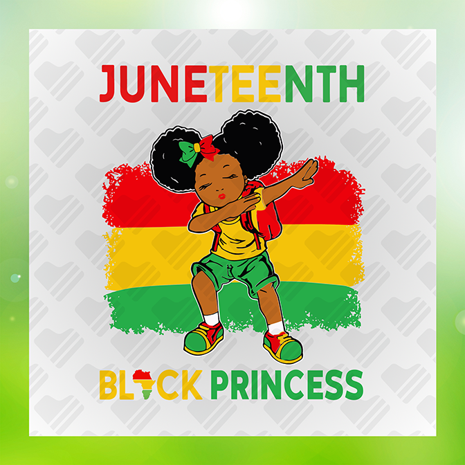 Juneteenth Black Princess Sticker
