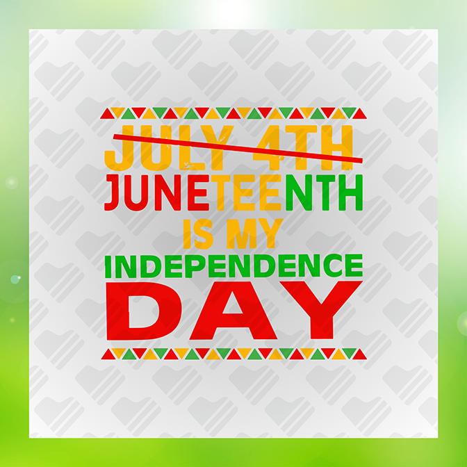 Juneteenth 4th of July Sticker