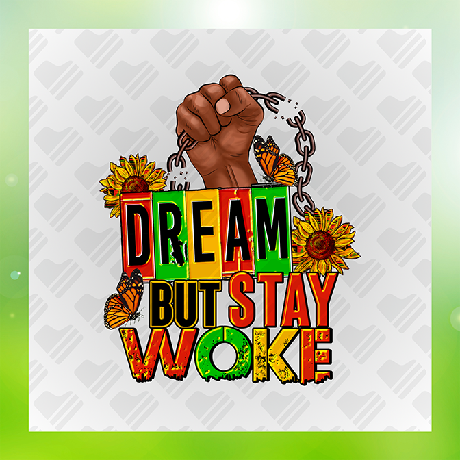 Dream But Stay Woke Sticker