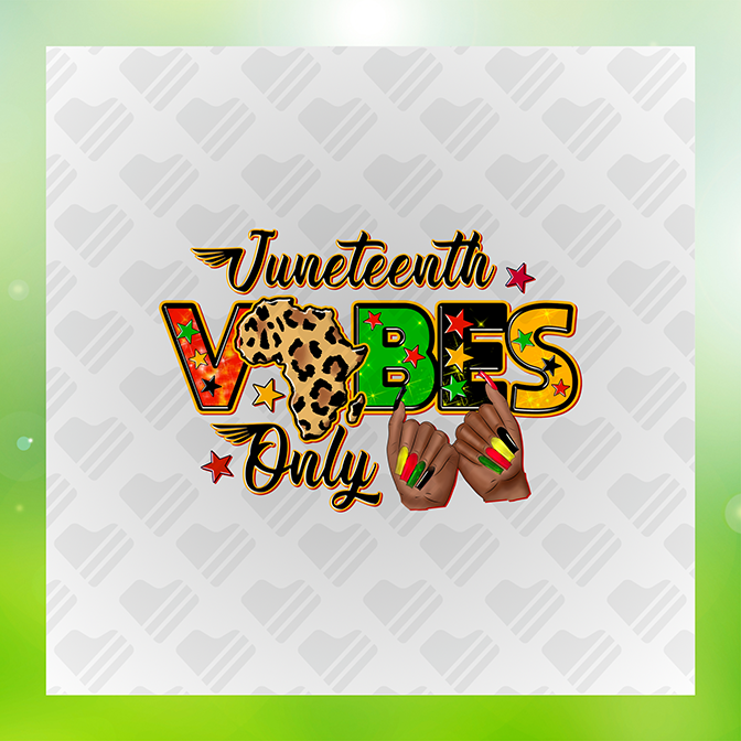 Juneteenth Vibes Only Sticker