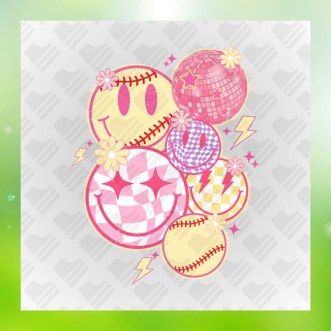 Emojis Baseball Disco Ball Sticker