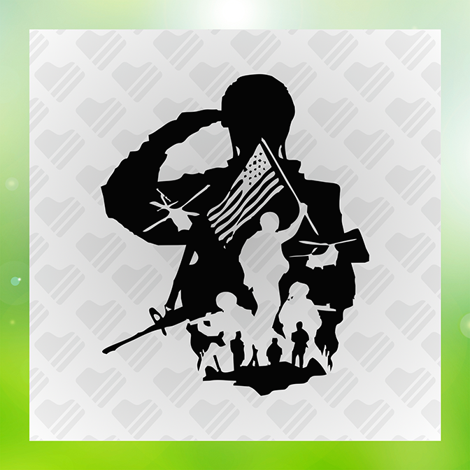 Veteran Soldiers Memorial Day Sticker