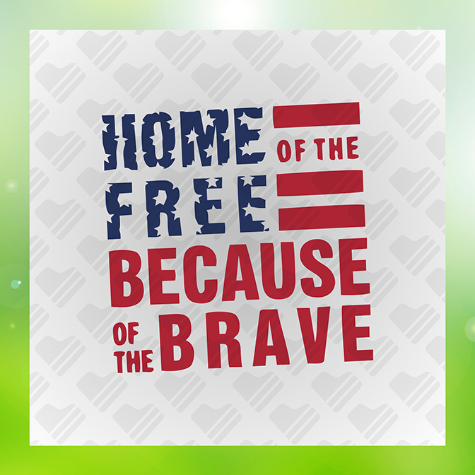 Free And Brave America Sticker