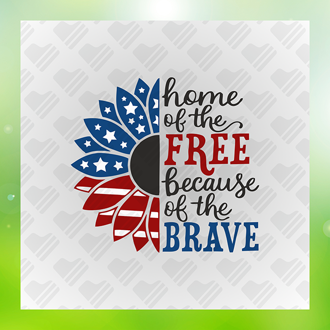 Free Brave America Sunflower Sticker