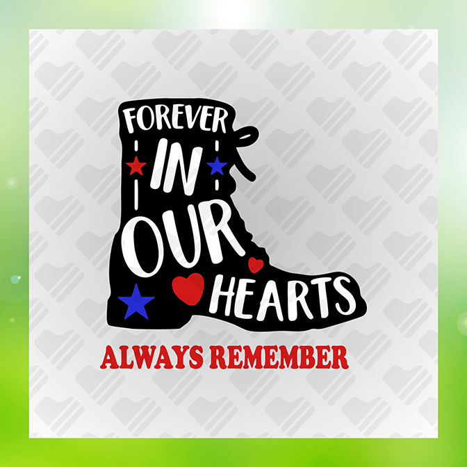 Forever In Heart Soldier Boot Sticker