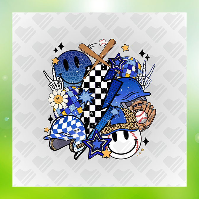 Emoji Baseball Checkers Sticker