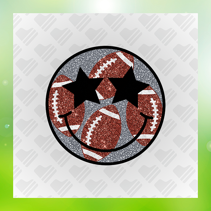 Glitter Look No Mess Soccer Ball Sticker