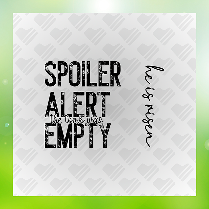 Spoiler Alert Empty Sticker