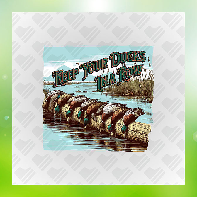 Keep Your Ducks In A Row Sticker