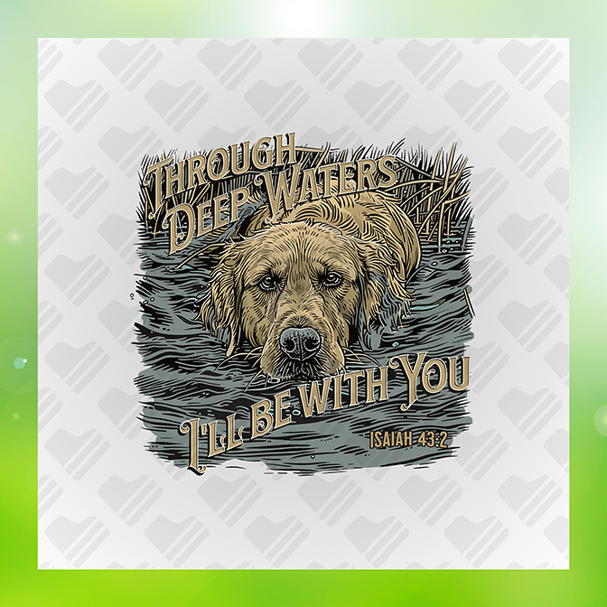 Through Deep Waters Ill Be With You Sticker