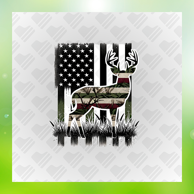 USA Deer Hunting Sticker