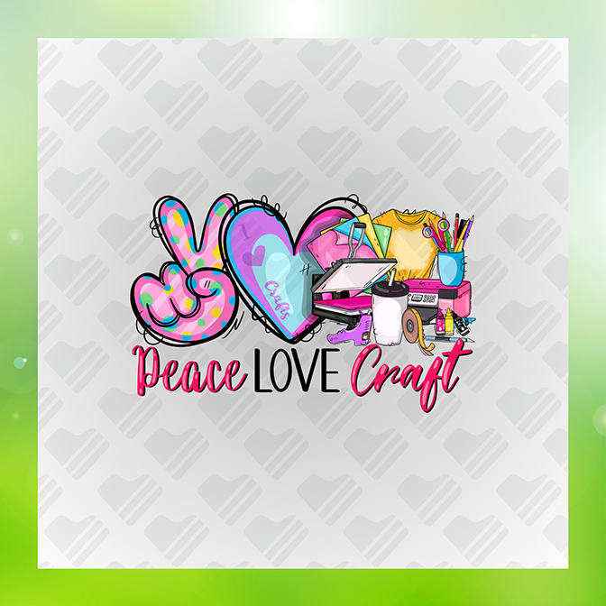 Peace Love Craft Sticker