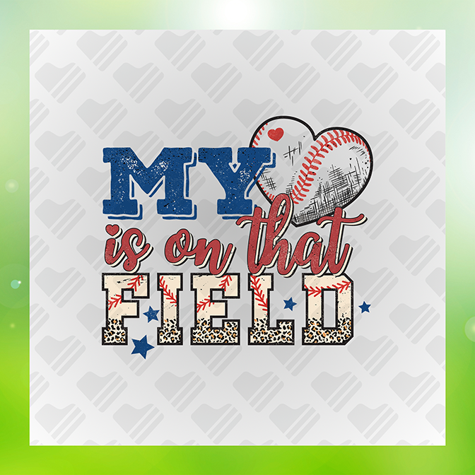 My Heart Is On That Field Sticker