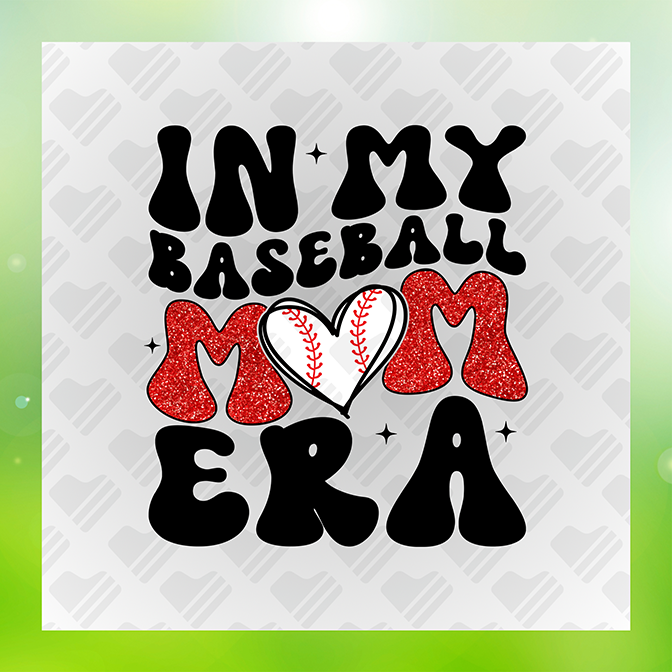 Glitter Look In My Baseball Mom Era Sticker