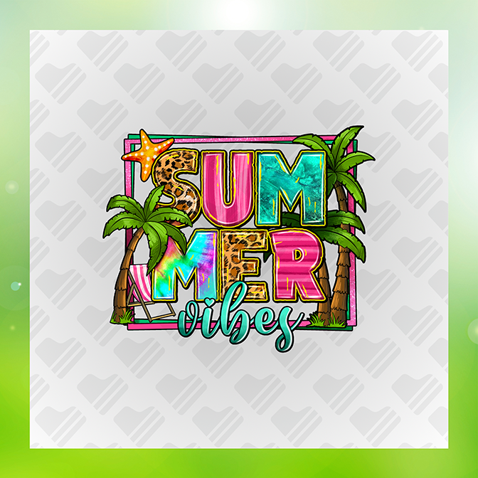 Glitter Look No Mess Summer Vibes Sticker