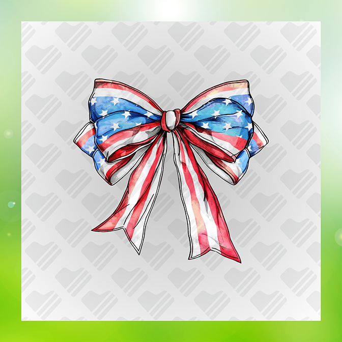 American Ribbon Ver.2 July 4th Sticker