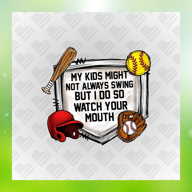 My Kid Might Not Always Swing Sticker