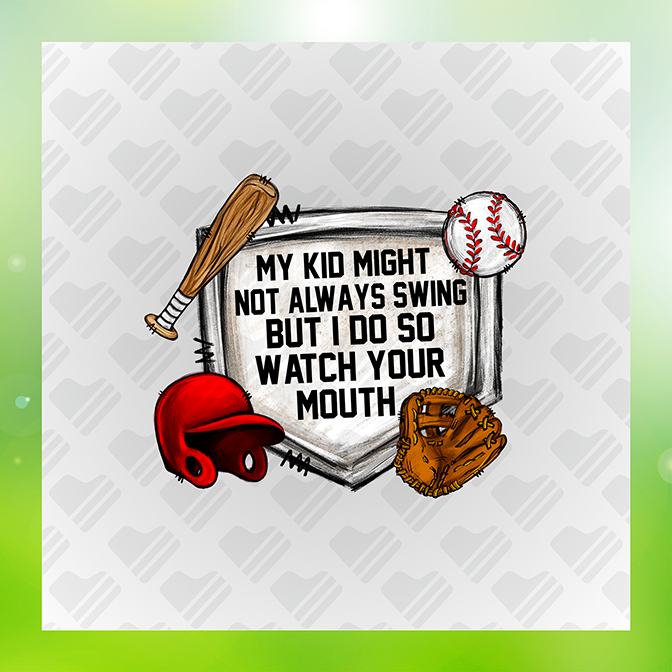 My Kid Might Not Always Swing Sticker