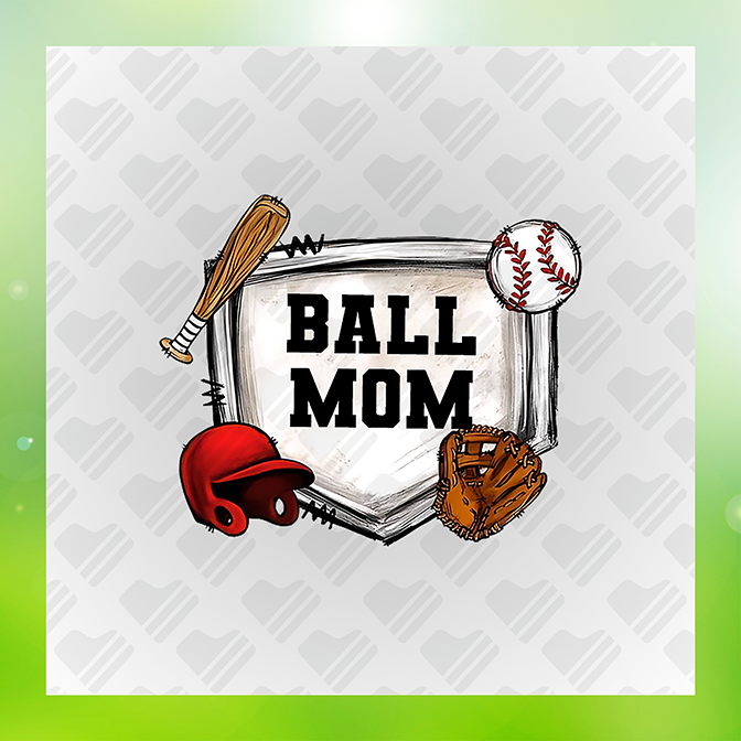 Ball Mom Baseball Theme Sticker