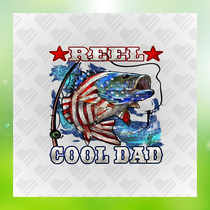 Reel Cool Dad Father's Day Sticker