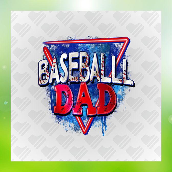 Baseball Dad Father's Day Sticker