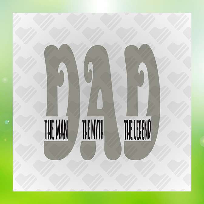 Dad The Man The Myth Father's Day Sticker