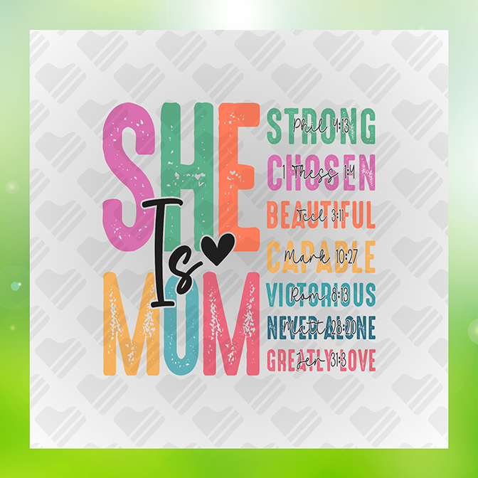 She Is Mom Sticker