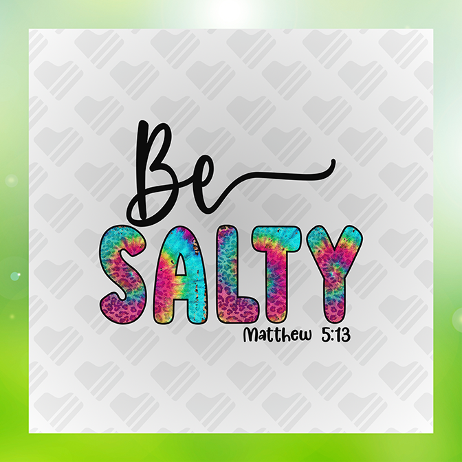 Glitter Look No Mess Be Salty Summer Sticker
