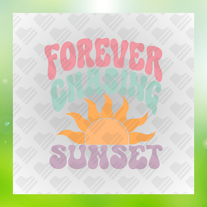 Forever Chasing Sunset Summer Sticker