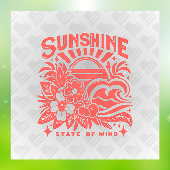 Sunshine State of Mind Summer Sticker
