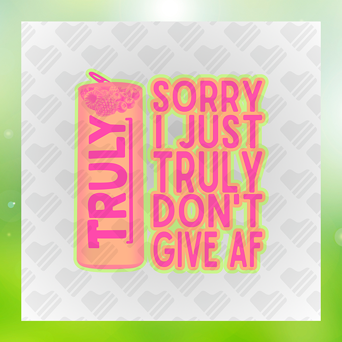 Sorry I Just Don't Truly Summer Sticker