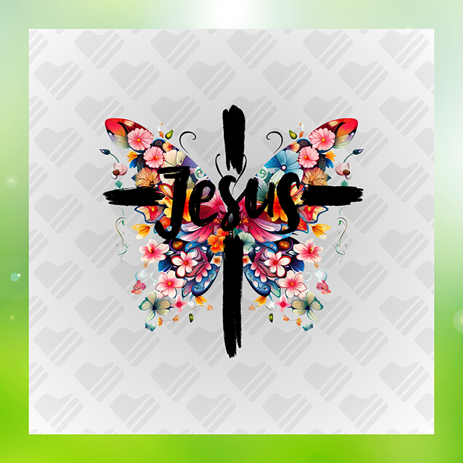 Jesus Floral Christian Sticker