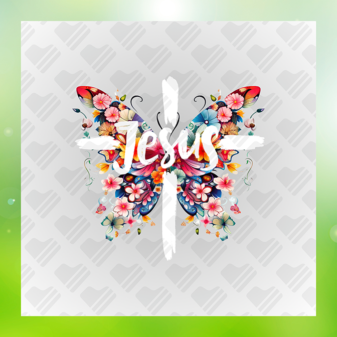 Jesus Floral Christian Sticker