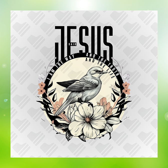 Jesus I Am The Way Floral Christian Sticker