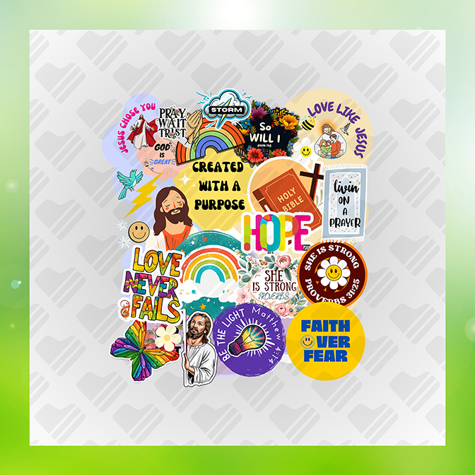 Created WIth A Purpose Floral Sticker