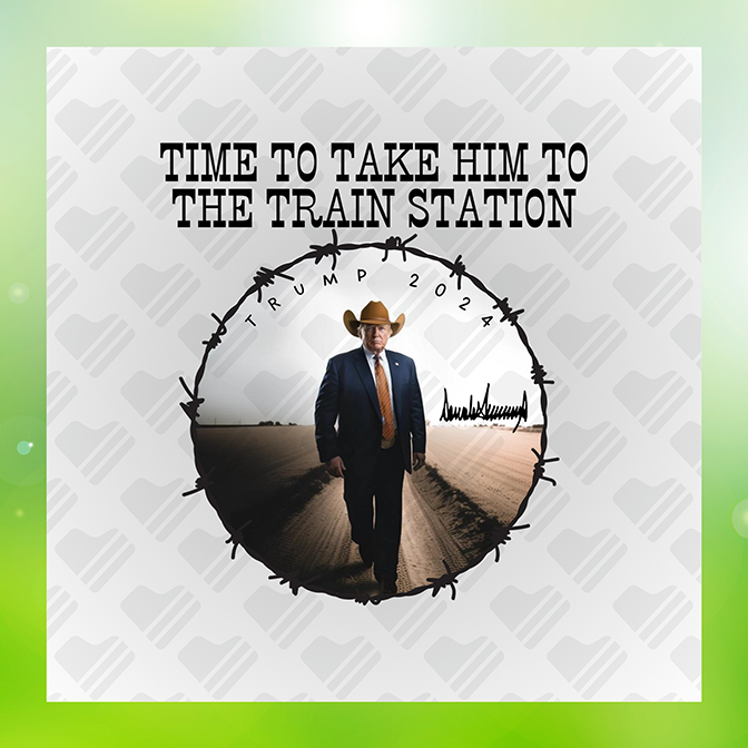 TI'me To Take HI'm To Station Trump Sticker
