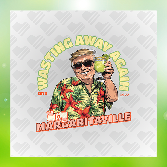 Wasting Away Again Trump Sticker