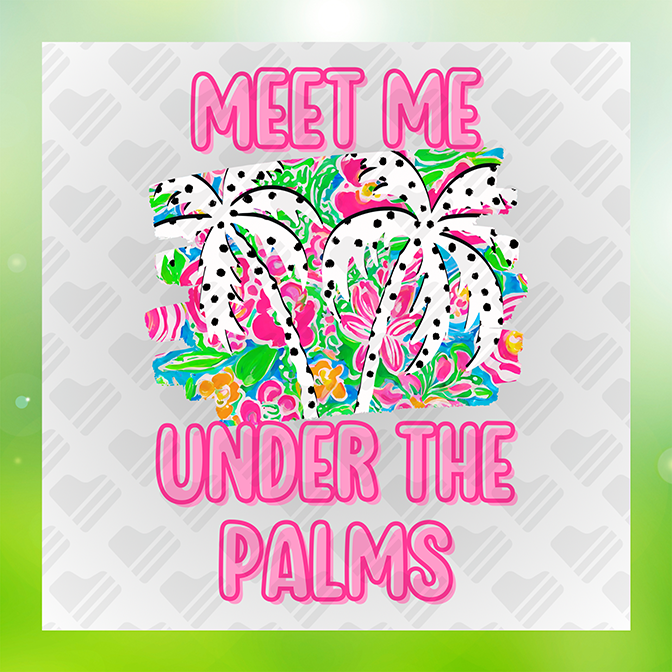 Meet Me Under The Palm Sticker